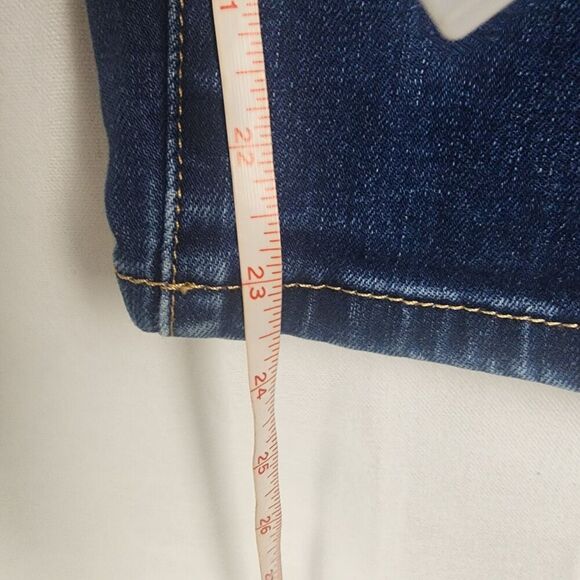 Soft Surroundings Blue Wide Leg Jeans Size 14 Dark Wash Baggy 90s Casual Denim - Picture 4 of 6